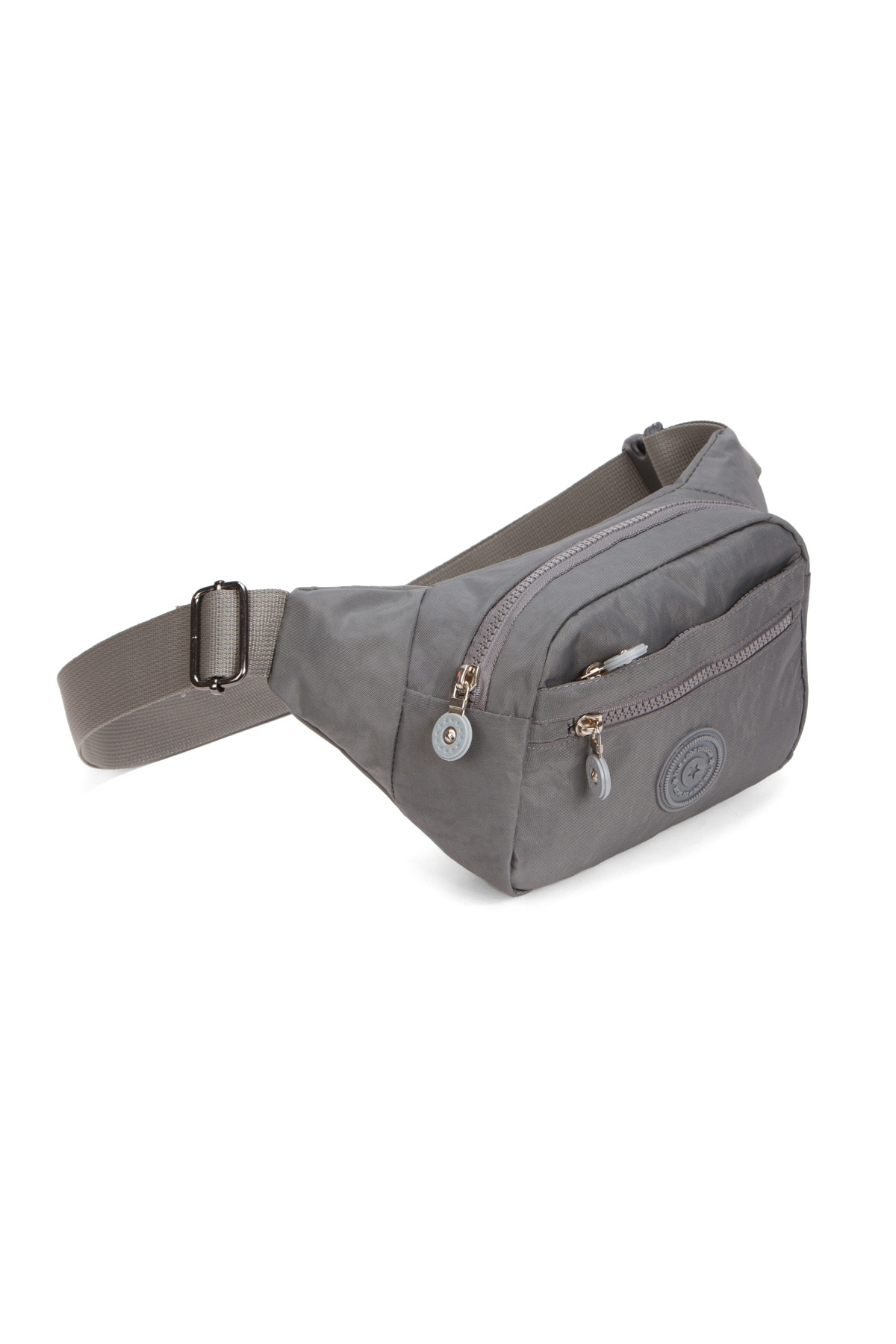 LOOP DESIGN  Siyah Unisex Krinkıl Kumaş Bel Ve Çapraz Omuz Çantası & Freebag - Görsel 5