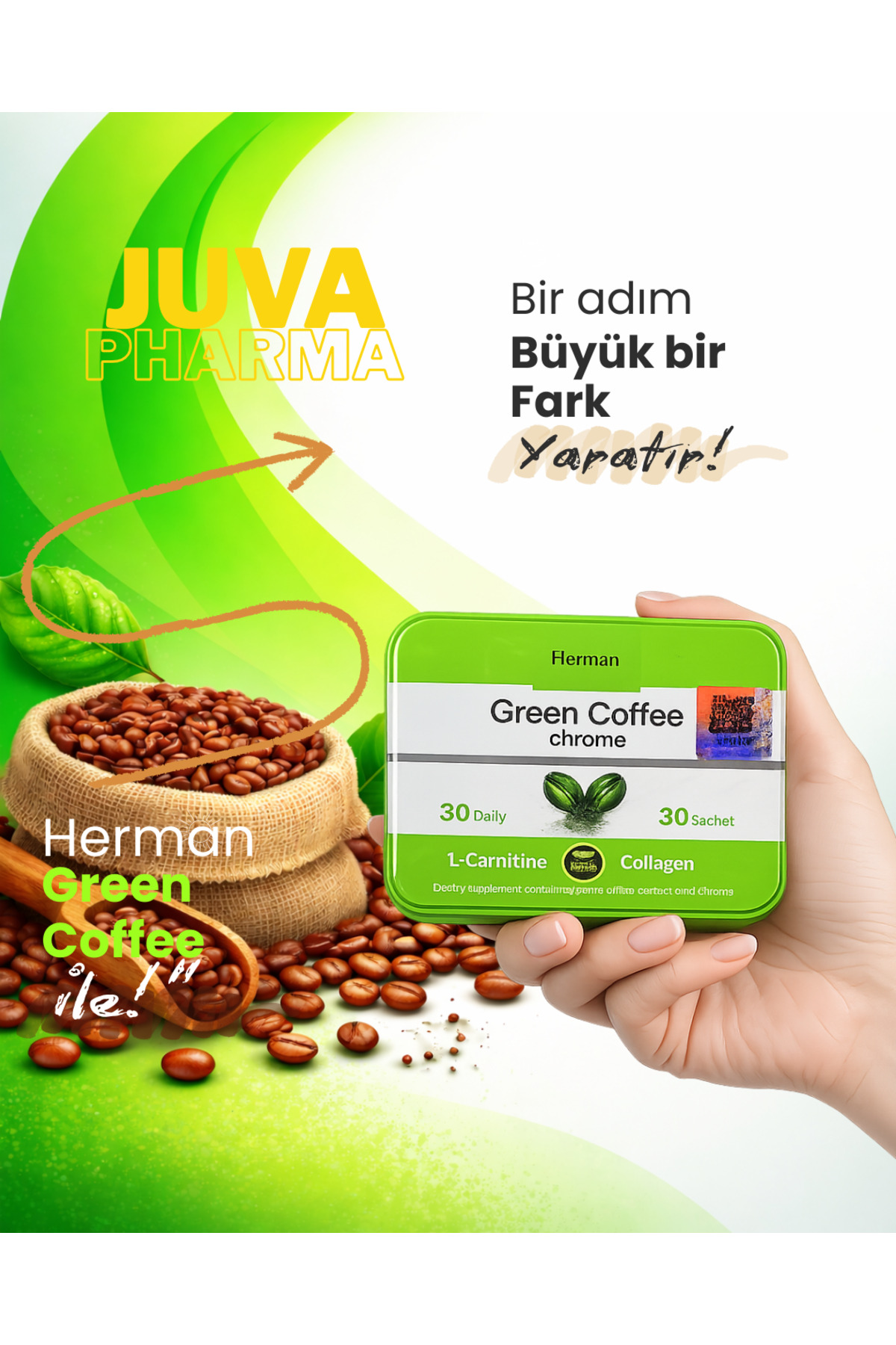 herman Green Coffee 30 Sachet - Fiyatı, Yorumları