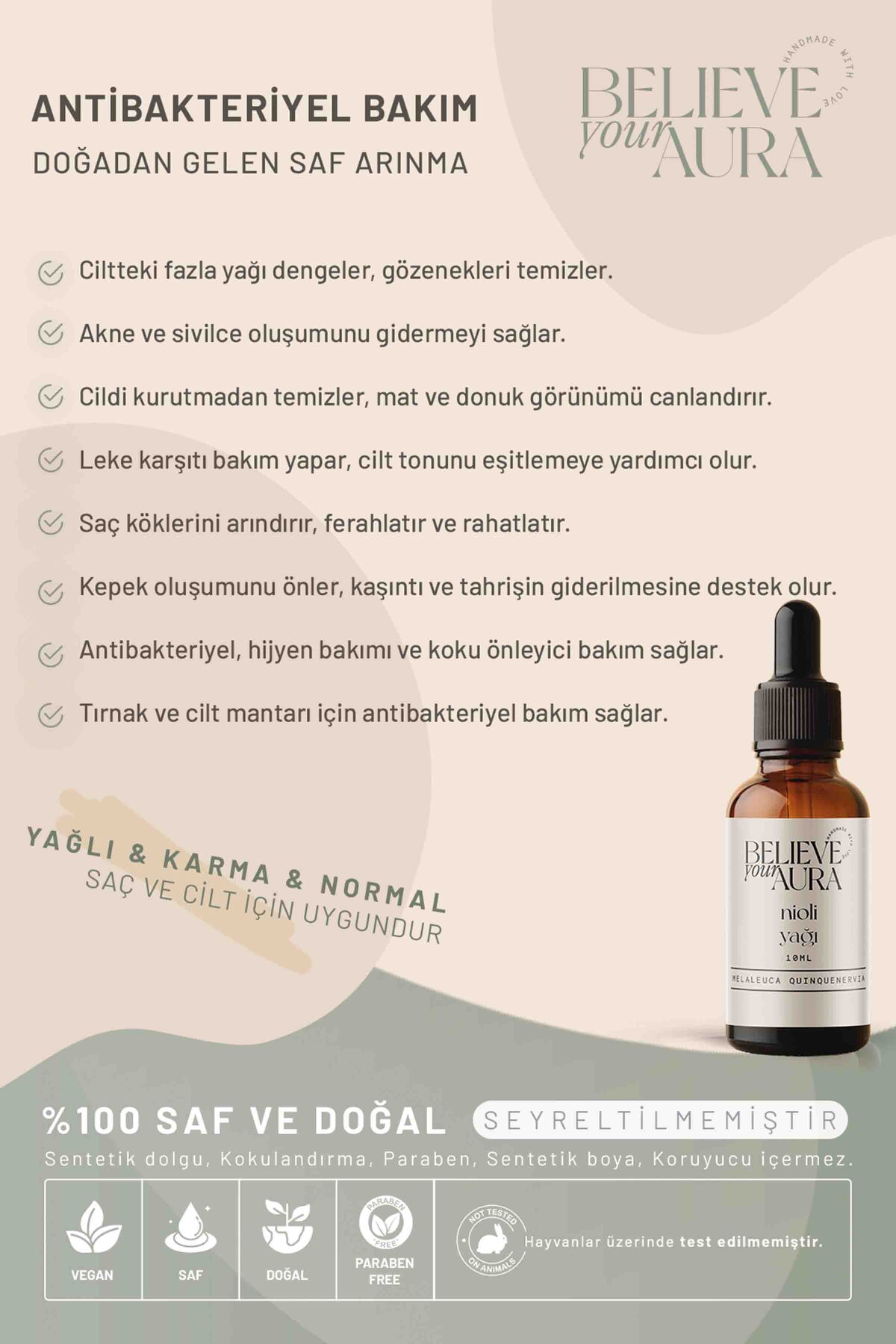 Nioli Uçucu Yağı - %100 Saf Ve Doğal Cilt Ve Saç Bakım Yağı - Niaouli Oil - 10 ml — ATYNIO — تصویر 5 از 8