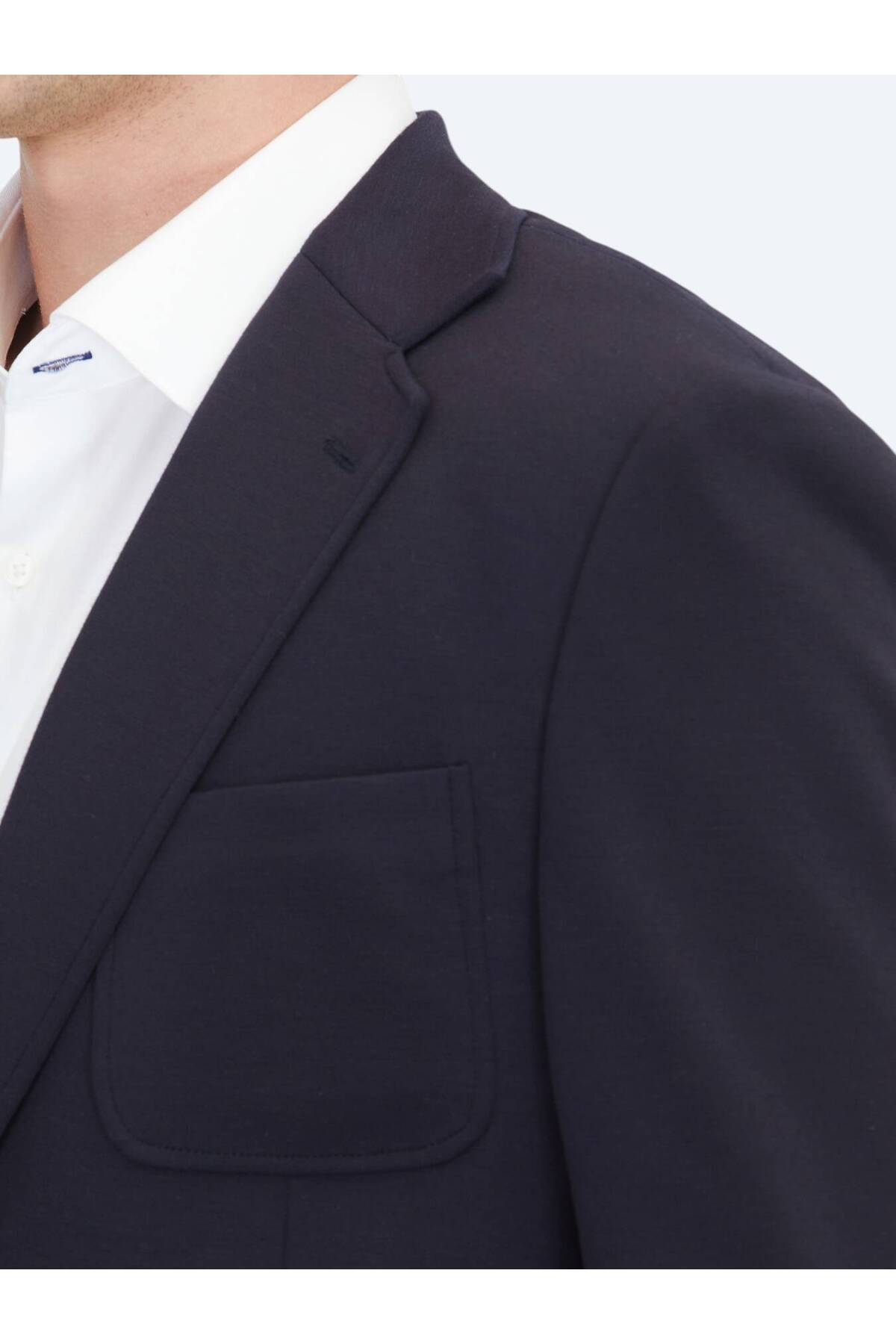 Kip Lacivert Düz Modern Fit Örme Takım Elbise görsel 4