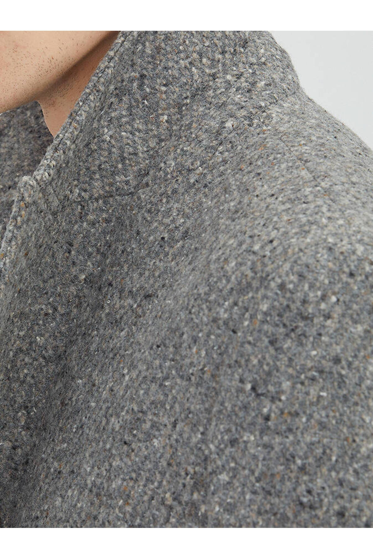 Kip  Vizon Regular Fit Kelebek Yaka Klasik Dokuma Palto - Görsel 7