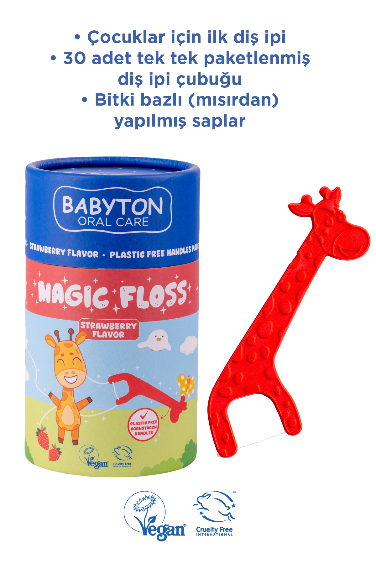 BABYTON Magic Floss Çocuklara Özel Hassas Diş İpi 30 Adet fotoğrafı 2 (önizleme)