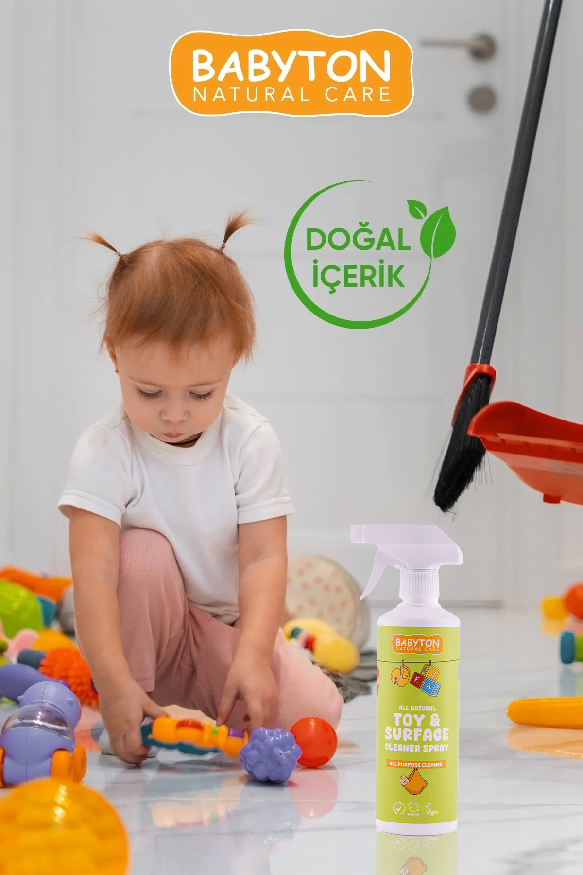 BABYTON Doğal Oyuncak Ve Mama Sandalyesi Temizleyici Sprey 500 ml fotoğrafı 3 (önizleme)