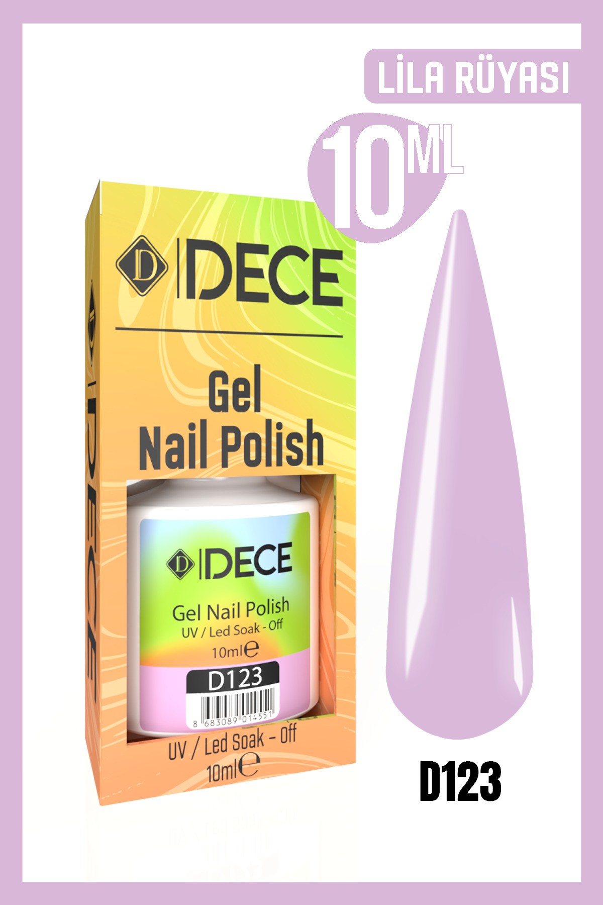 Kalıcı Oje Uv Led D123 (MOR SERİSİ) 10ml — صورتی 8683089014038801