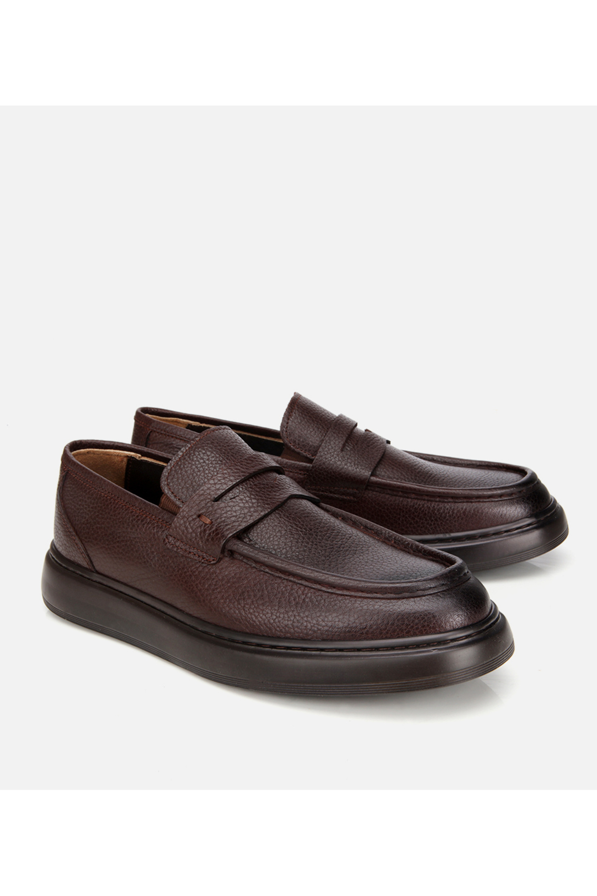 Hotiç  Erkek Deri Kahverengi Yumuşak Dokulu Klasik Loafer - Görsel 2