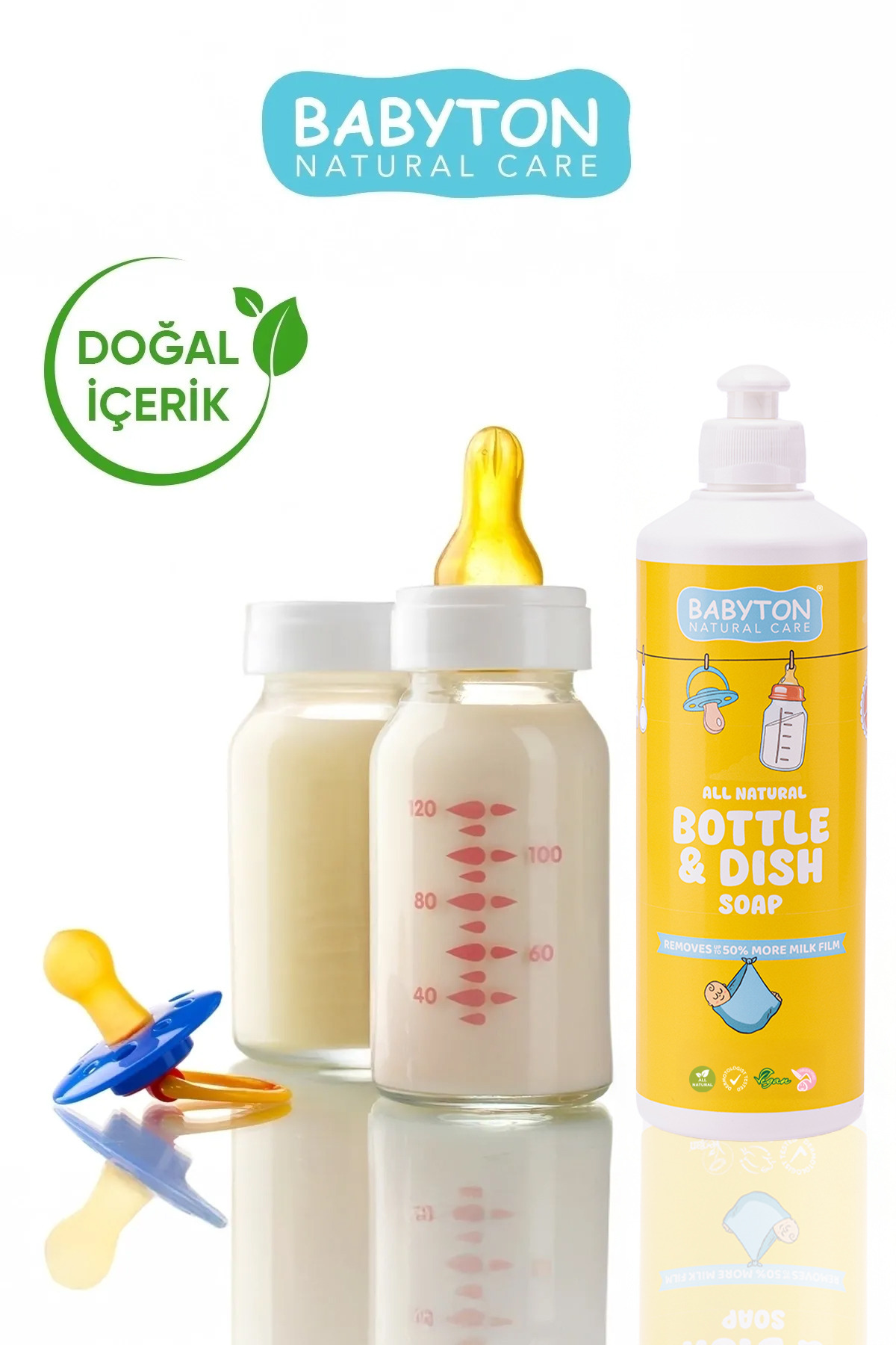 BABYTON Doğal Emzik ve Biberon Temizleyici 500 ml fotoğrafı 3 (önizleme)