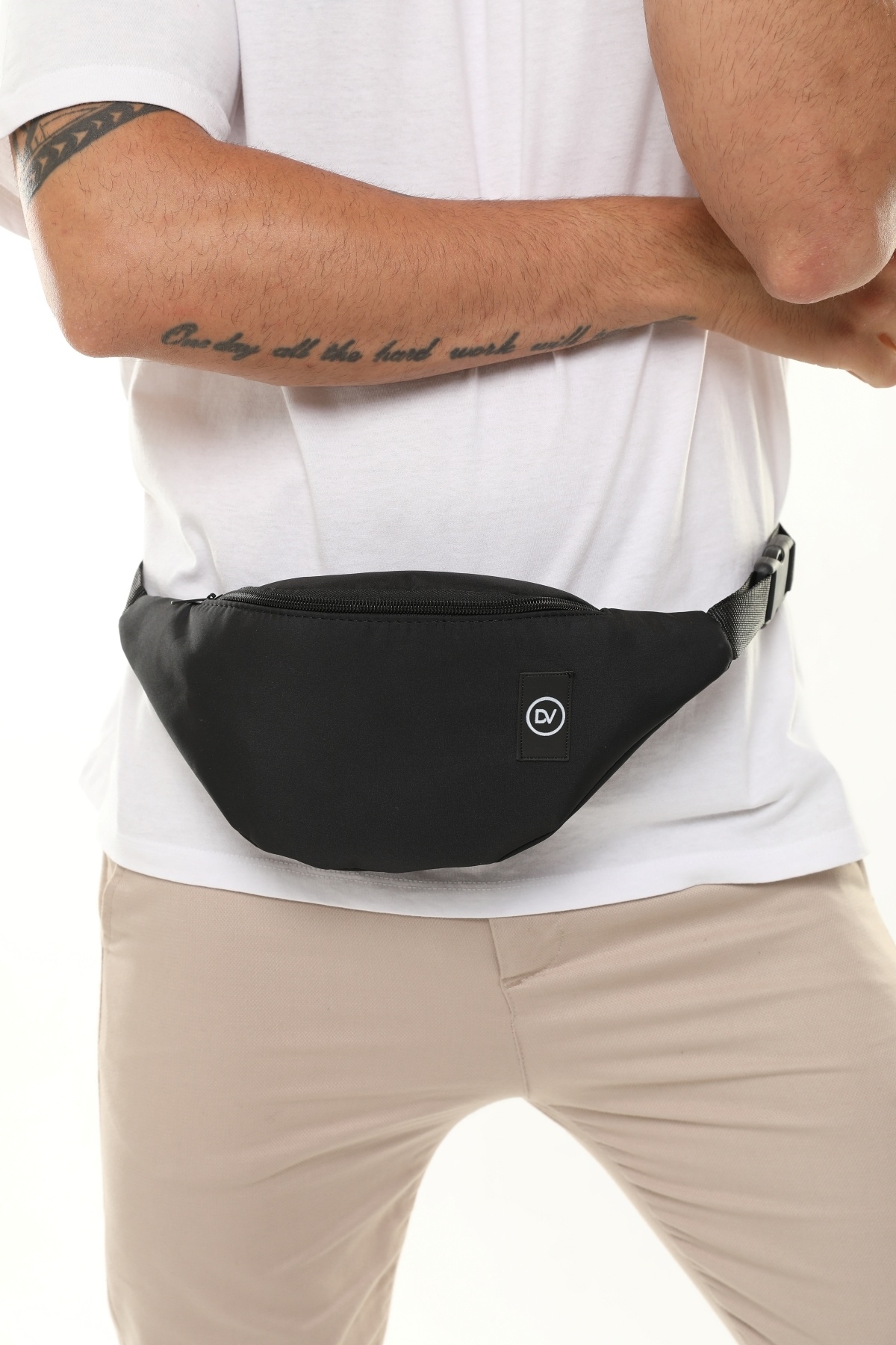 D'VERS  Unisex Siyah Su Geçirmez Kumaş Özellikli Bel Ve Omuz Çantası - Görsel 2