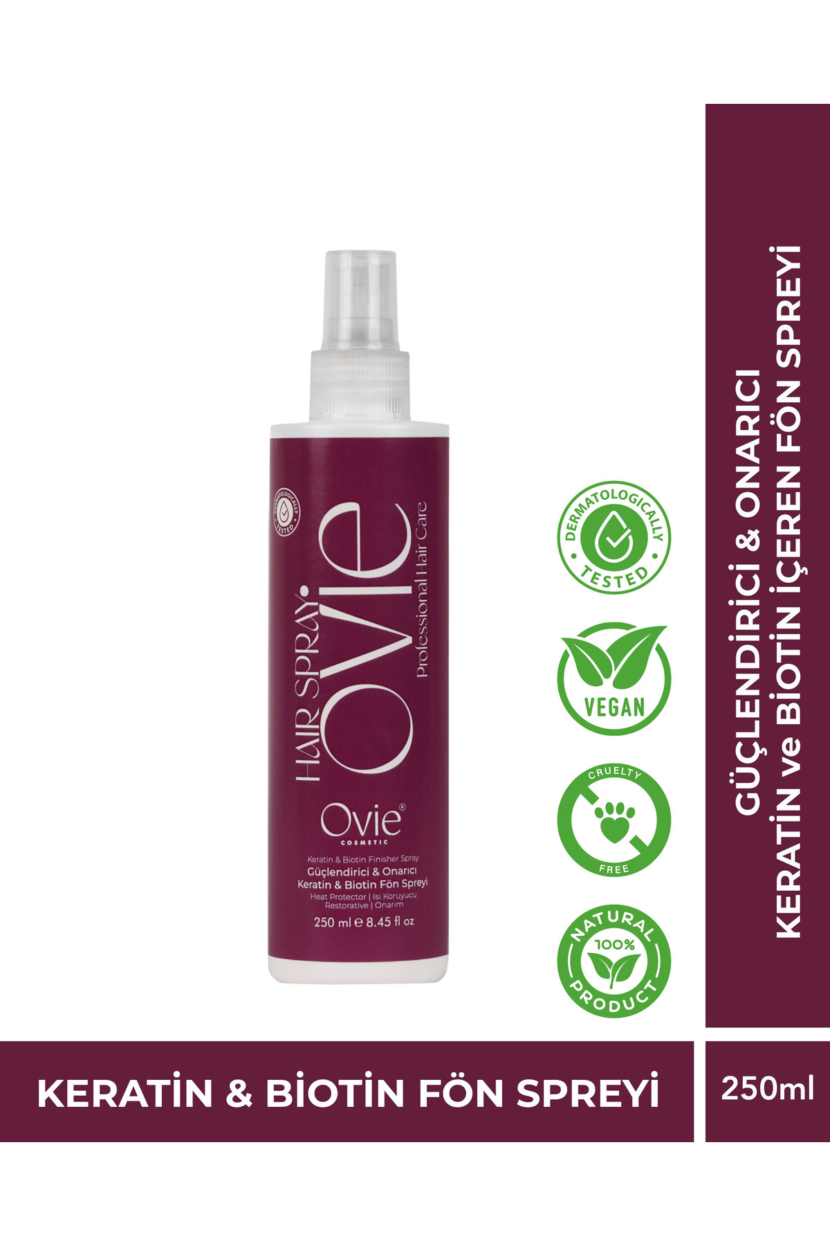 Ovie Keratin ve Biotin Saç Spreyi - Kolay Tarama ve Fön için Hızlı Kurutma ve Bakım Spreyi — TYCDD8U6EN169903145961401