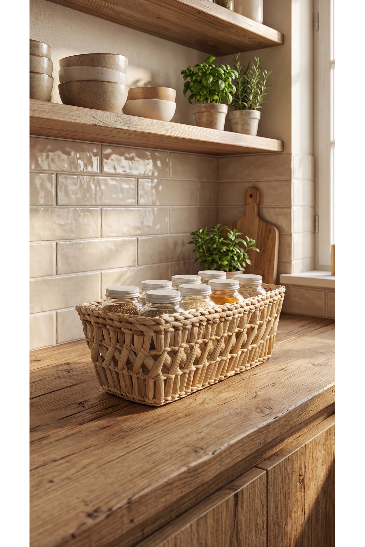 Natural Handmade Decorative Multipurpose Wicker Basket