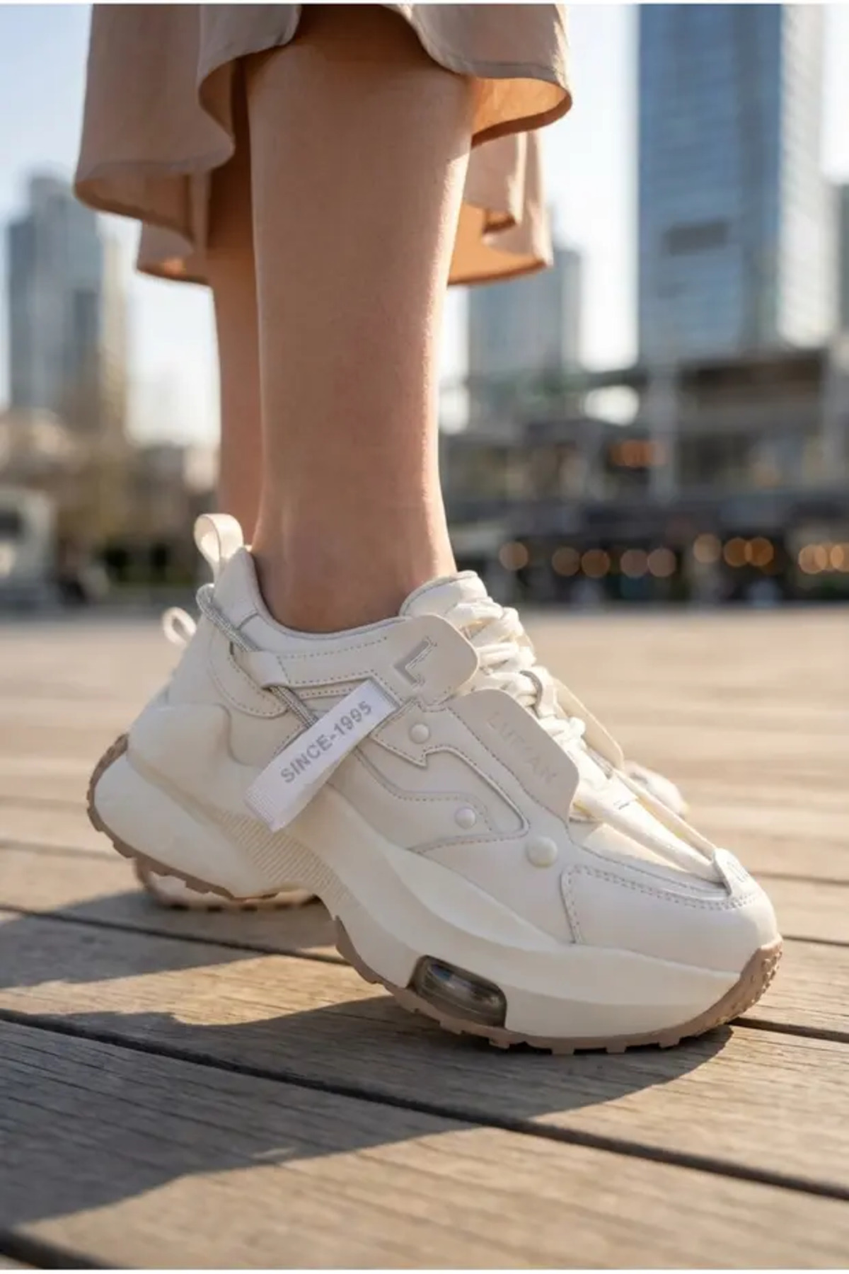 Lufian  Stormy Kadın Sneaker Ayakkabı Beyaz - Görsel 6