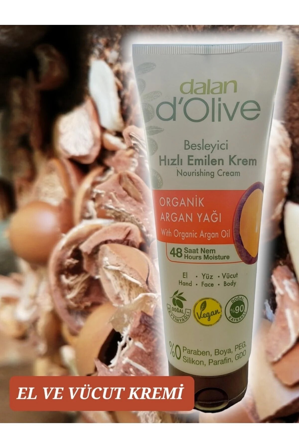 Dolive Organik Argan Yağı Özlü Tüp Krem 250 ml — 8690529009787 — تصویر 2 از 2