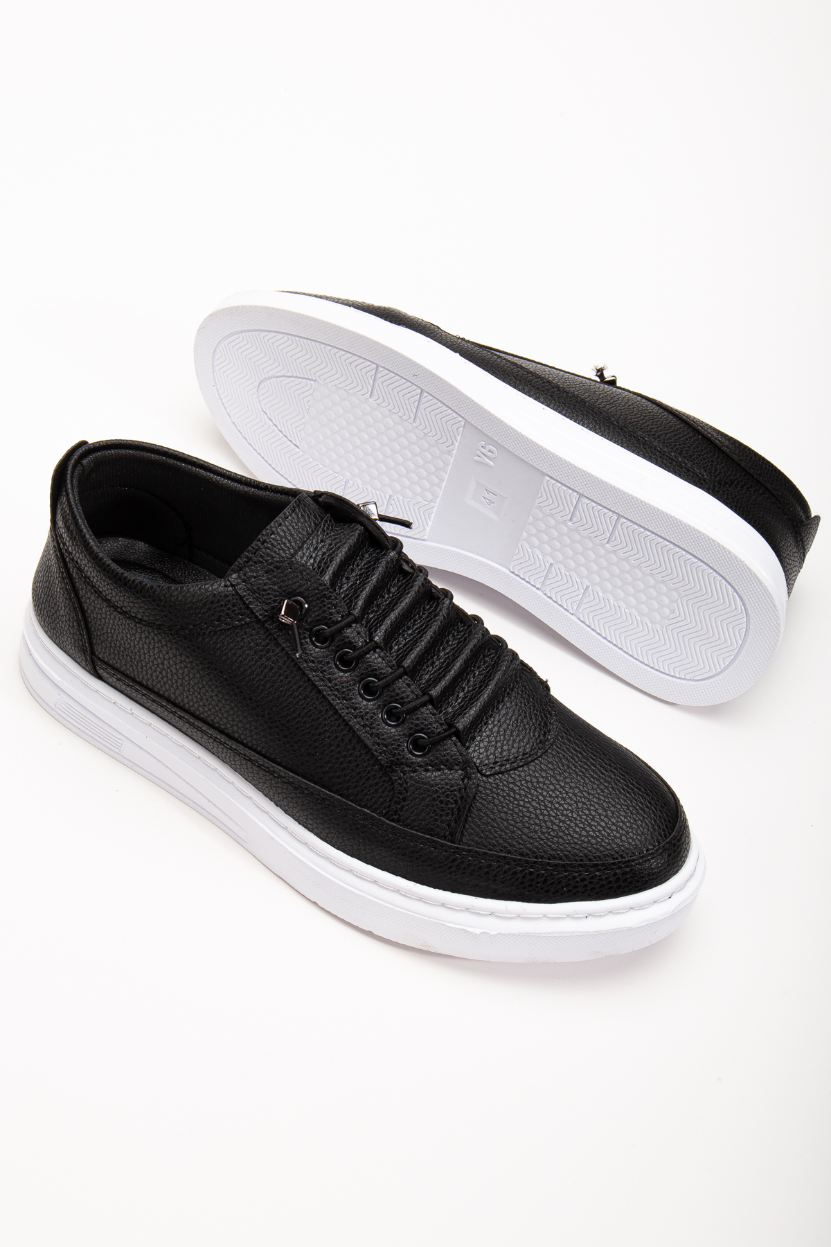 By Oxford Erkek Deri Yüksek Tabanlı Dikişli Spor AYAKKABI Sneaker