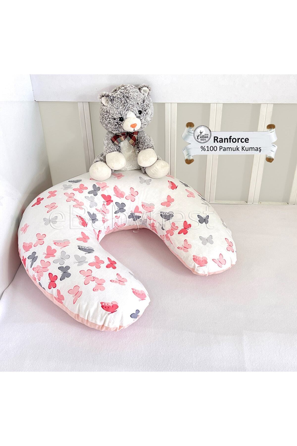 ebabynest Kelebek Serisi Gri Pudra Emzirme Yastığı fotoğrafı 2 (önizleme)