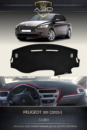A3D TORPİDO KORUMA Peugeot 301 (2012+) Ön Gögüs Panel Torpido Korumasi Kilifi...