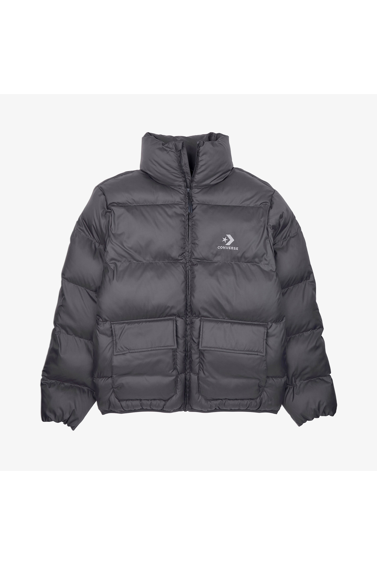 Converse Classic Patch Pocket Erkek Dik Yaka Siyah Şişme Mont görsel 3