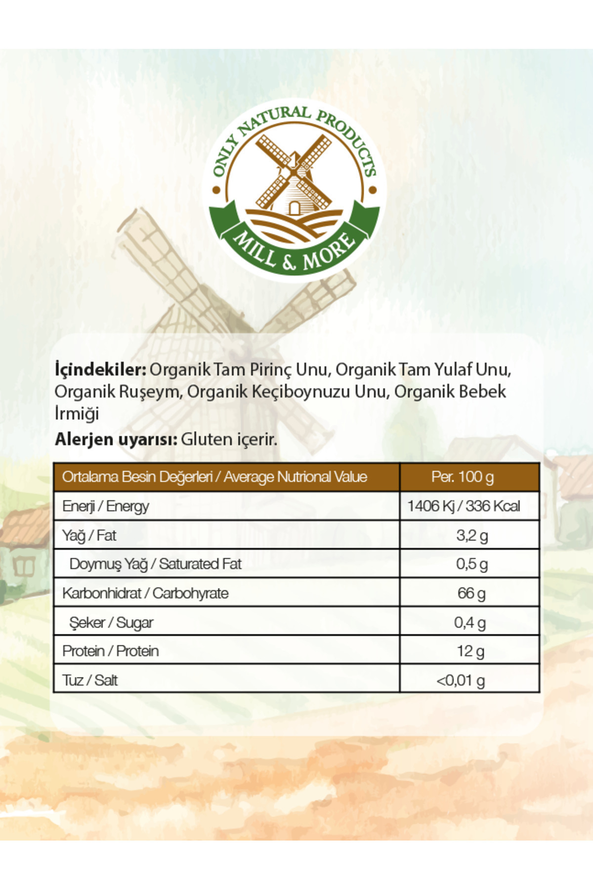 Mill & More Only Natural Products Organik Bebek Muhallebisi Karışımı 300 g + Organik Bebek Pudingi 300 g Seti fotoğrafı 3 (önizleme)