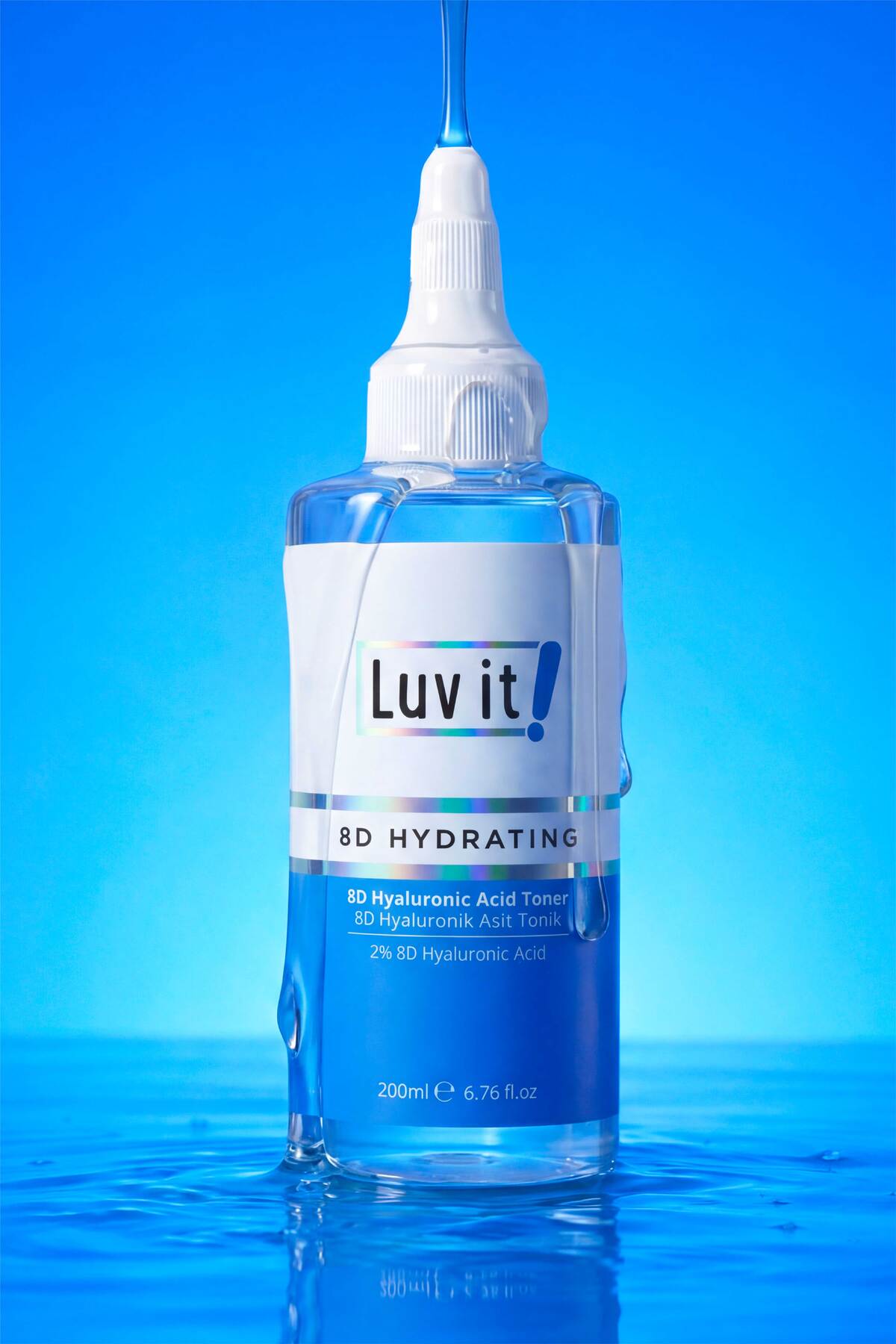 8d Yoğun Nemlendirici Hyaluronik Asit Tonik 200 ml - Derinlemesine Cilt Bakımı Ve Nem Desteği — L114 — تصویر 3 از 7