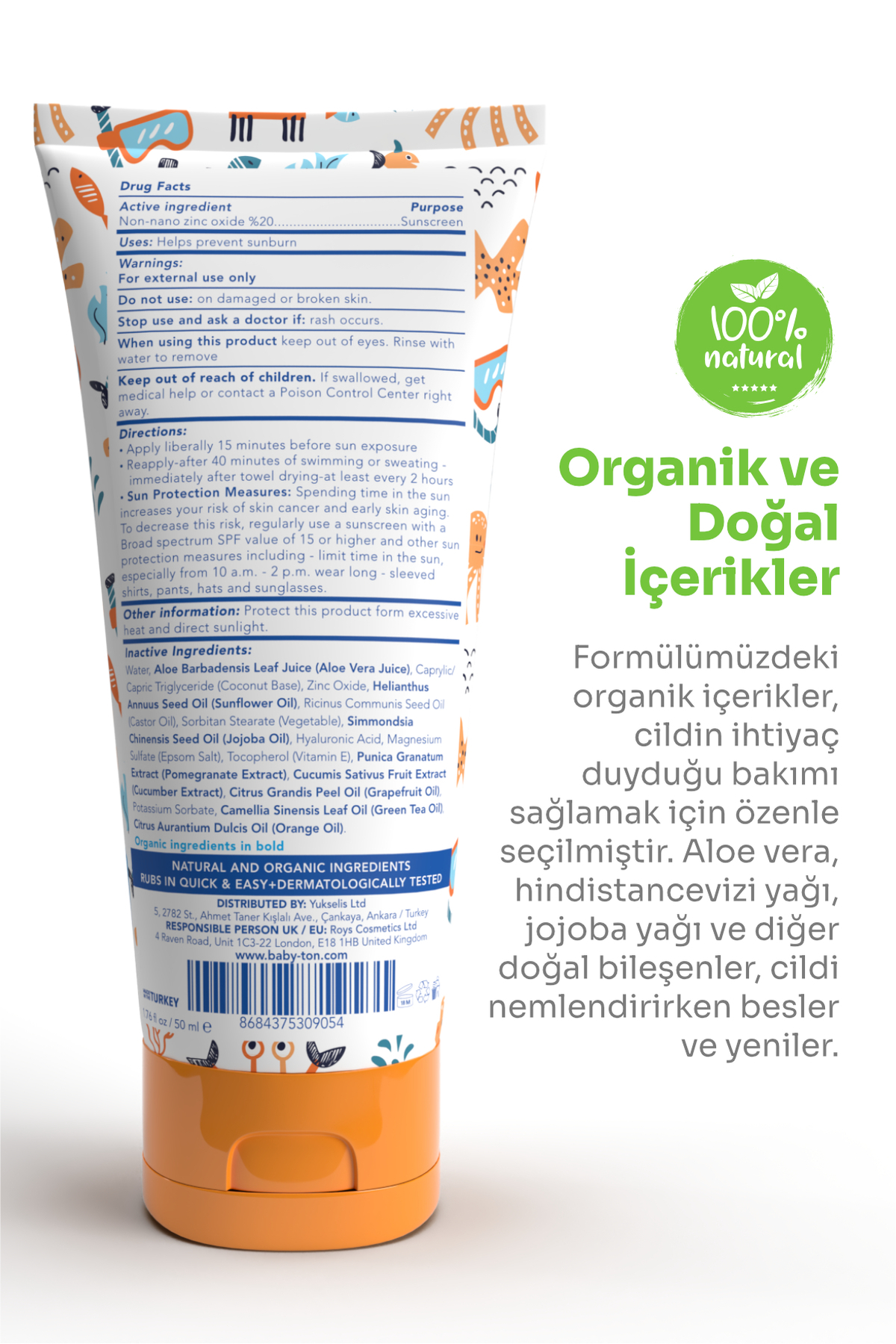 BABYTON Doğal Güneş Koruyucu Krem 50 ml fotoğrafı 4 (önizleme)