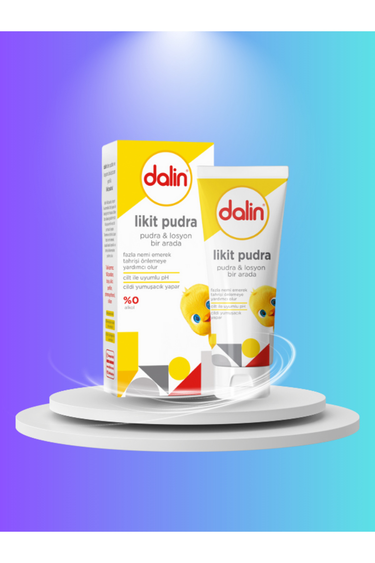 Dalin Bebek Şampuanı + Likit Pudra + Bebek Yağı + Vazelin + Pişik Kremi | Islak Havlu Hediyeli fotoğrafı 3 (önizleme)