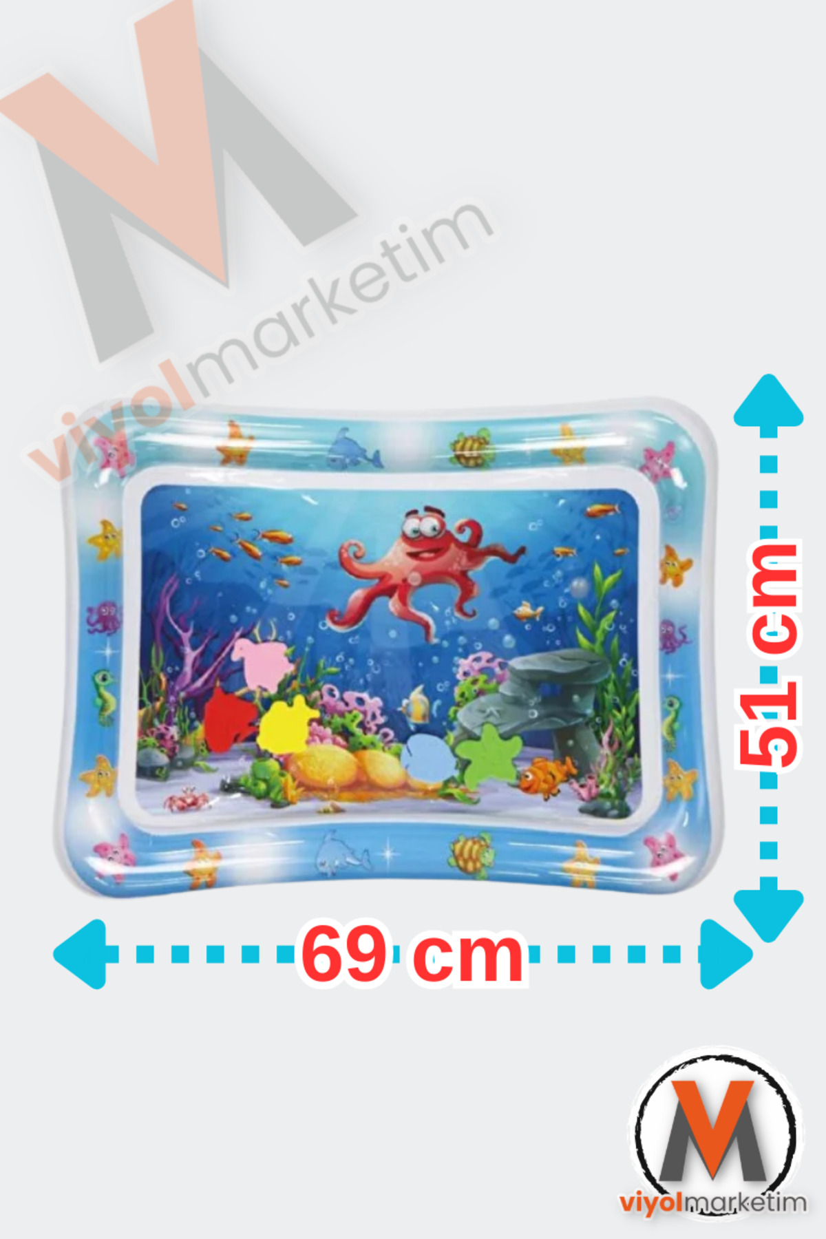 viyol marketim Bebek Su Oyun Matı – Tummy Time Gelişim Oyuncağı fotoğrafı 2 (önizleme)