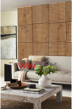 WİNFLEX Mini Eko Akustik Ahşap Panel Savana Meşe- 60x60cm