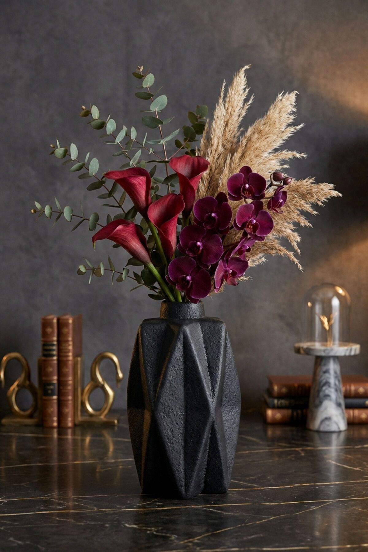 Decorative Vase Handmade Black Color Model 21