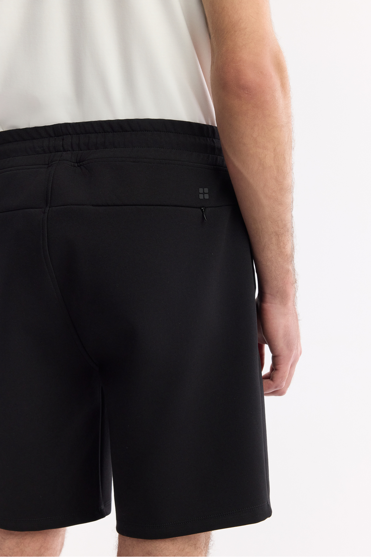 Avva  Erkek Siyah Beli Lastikli Bağcıklı Bi-Stretch İnterlok Regular Fit Şort A51Y3631 - Görsel 4