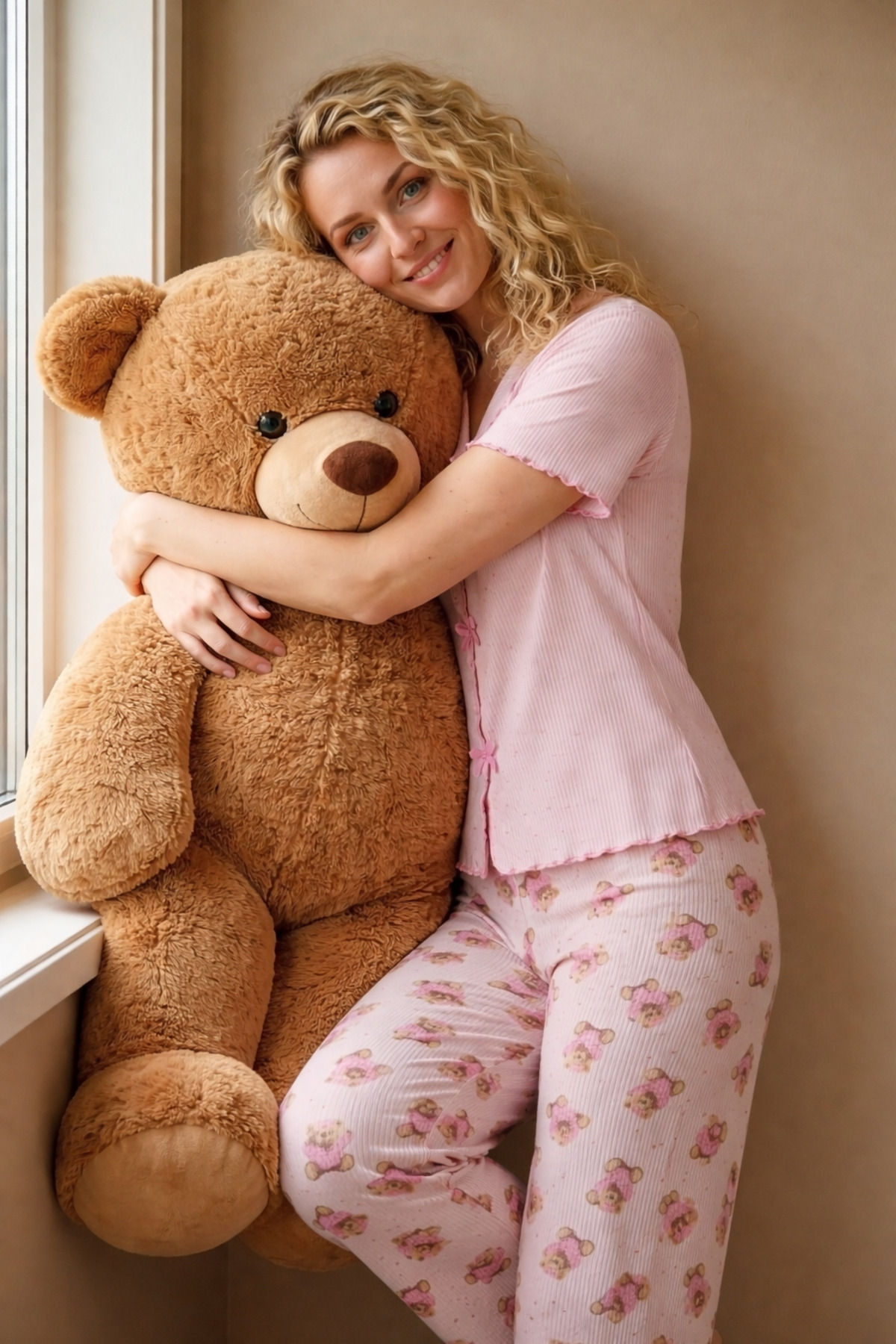 Nisanca  Luna Touch Ekstra Yumuşak Yazlık Kadın Pijama Takımı – Düğmesiz, Kısa Kollu, Büyük Beden Kadın Pijam - Görsel 4