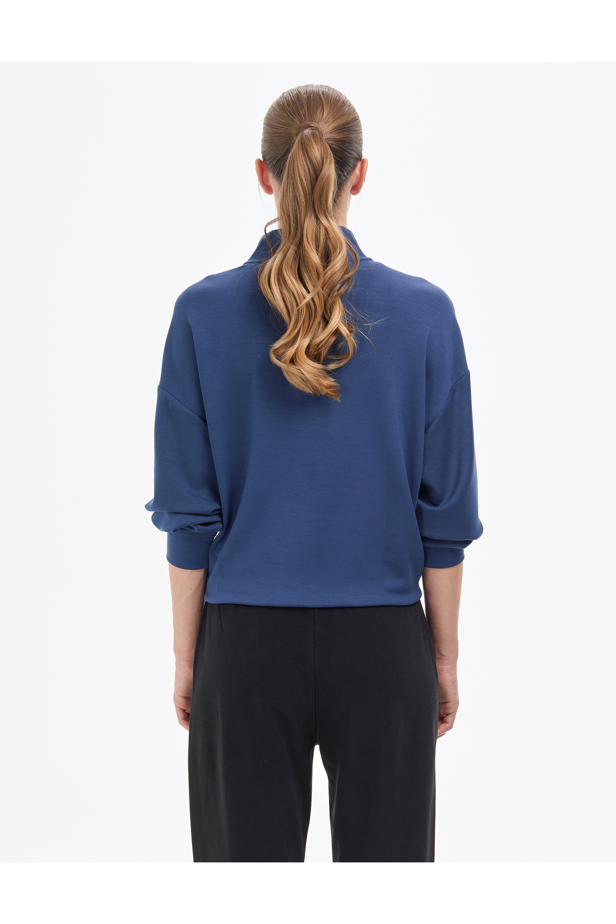 Pierre Cardin  Lacivert Regular Fit Modal Kumaş Sweatshirt 50308116-VR033 - Görsel 5