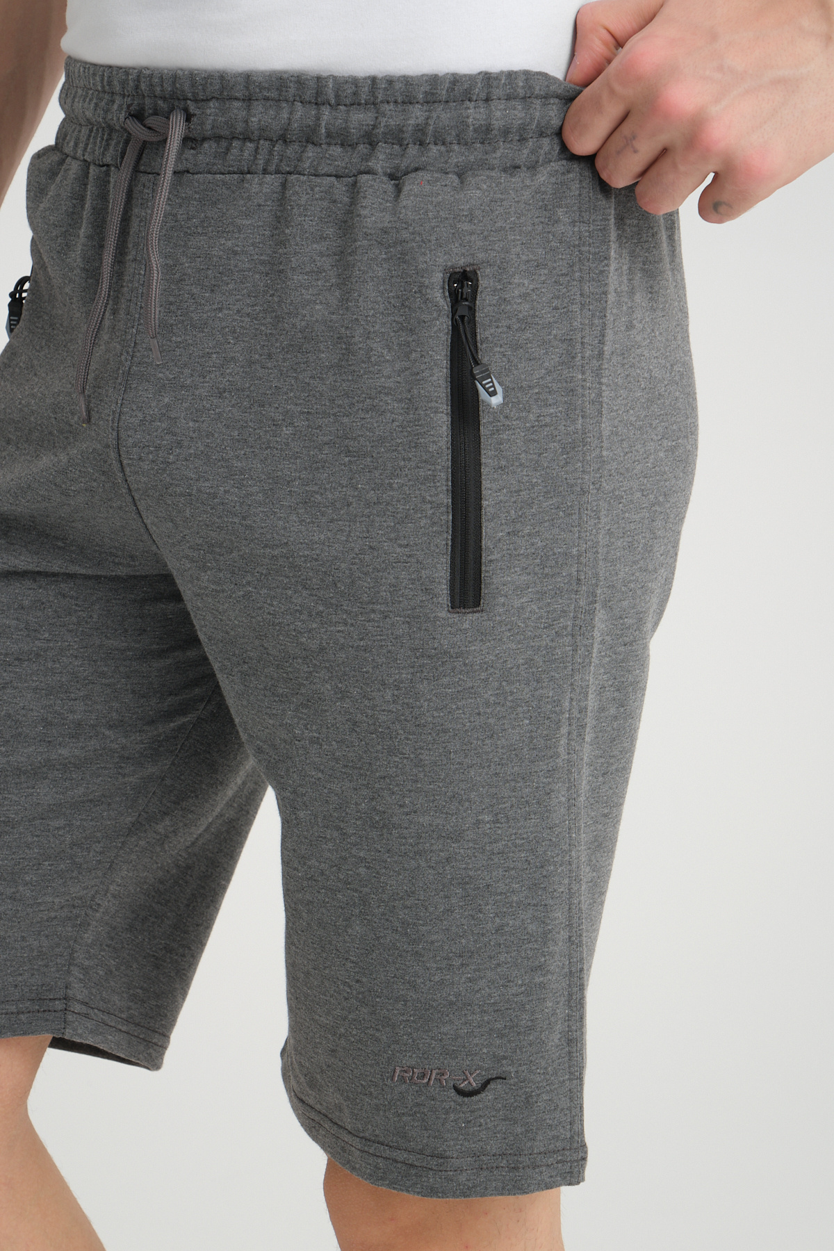 RDR-X  Erkek Siyah Lacivert Antrasit Gri Penye Kumaş 4'lü Bermuda Şort Paketi - Görsel 3