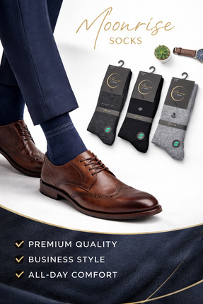 Moonrise Socks Erkek Çorap Desenli 12 çift Kutulu