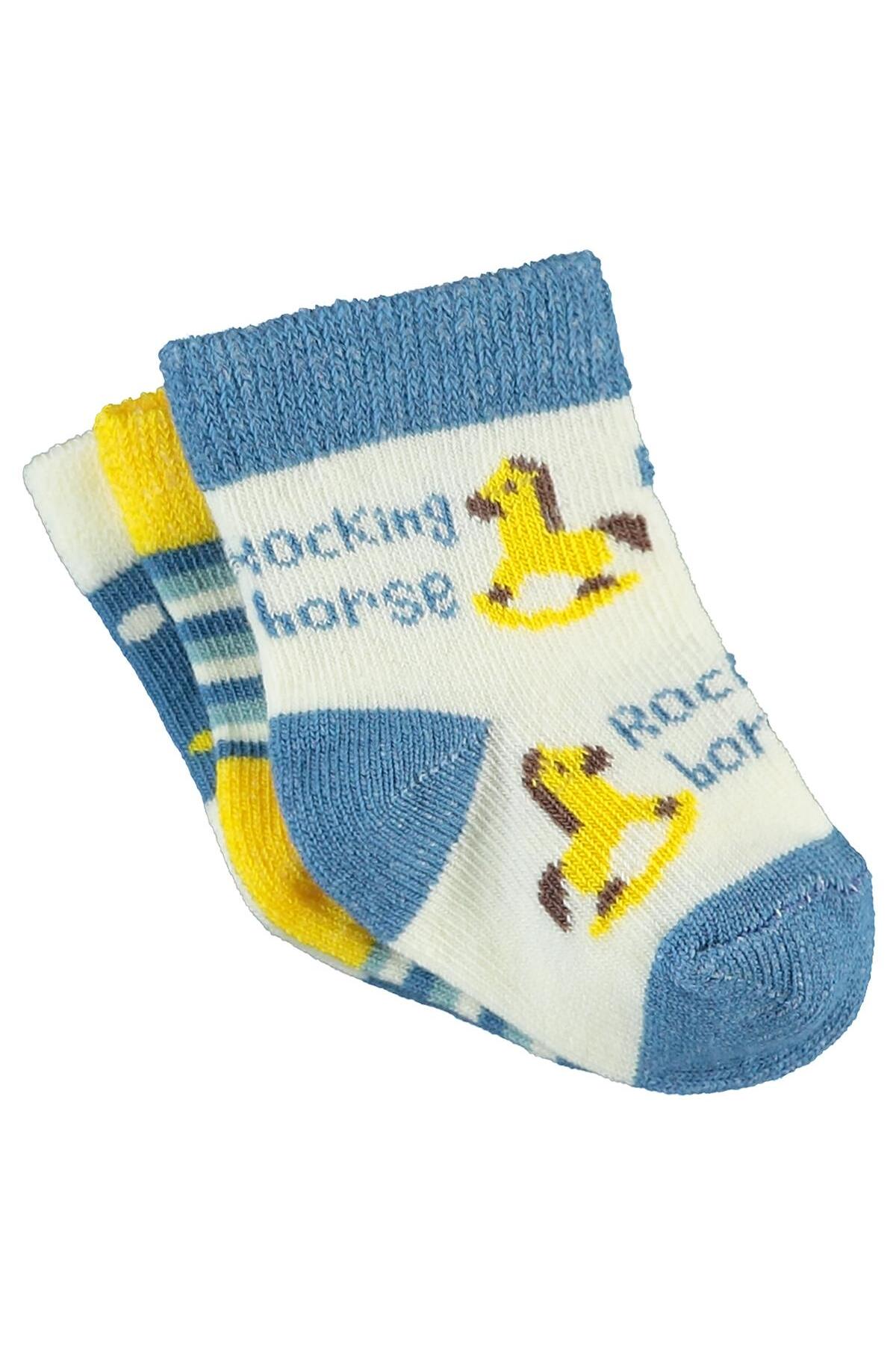 Civil Baby Erkek Bebek 3'lü Çorap Set 0-24 Ay İndigo fotoğrafı 3 (önizleme)