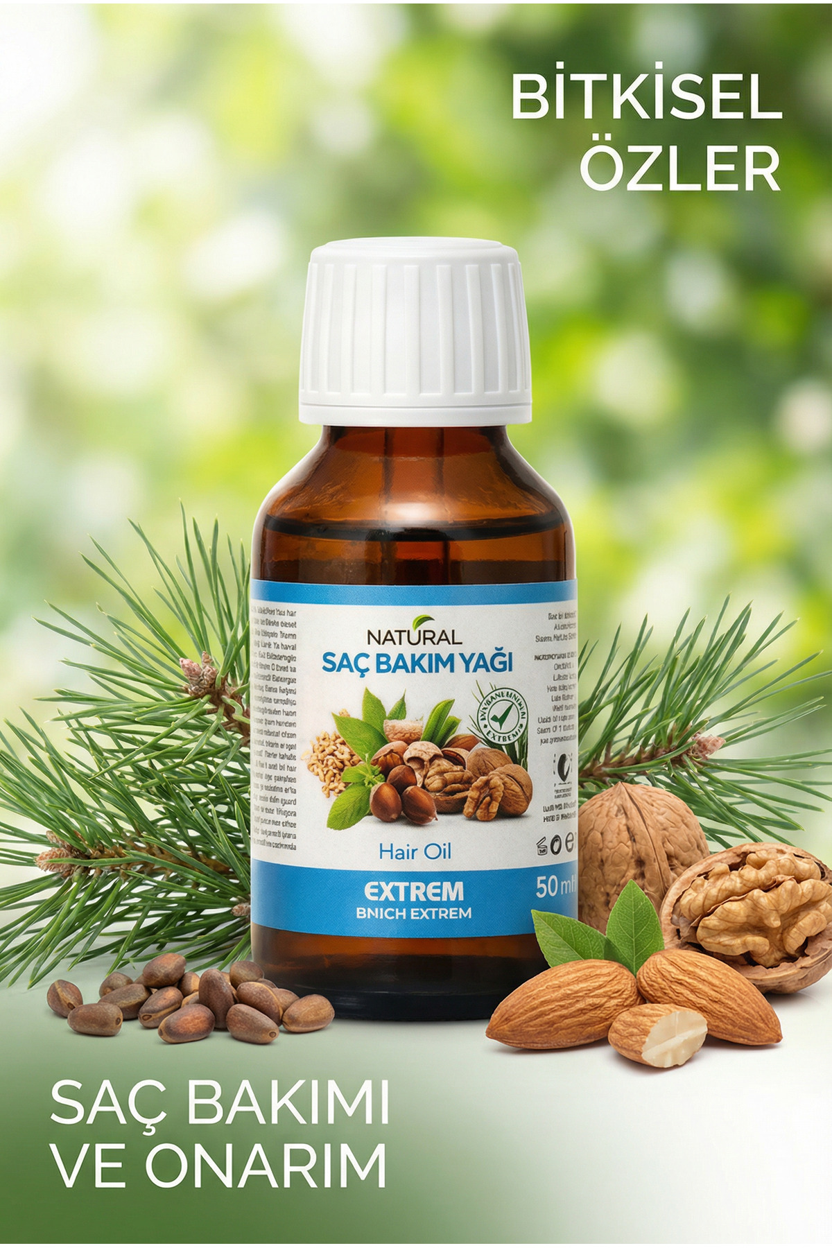 Natural Saç Bakım Yağı | Doğal Soğuk Sıkım Yağlardan Özel Bitkisel Karışım – 50 ml — EXXTREM-SAÇBAKIM-YAĞI-50ML — تصویر 7 از 8