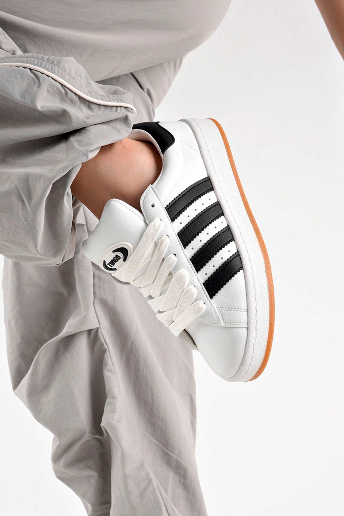 Freemax  Spor Sneaker Ayakkabı Beyaz Siyah - Görsel 5