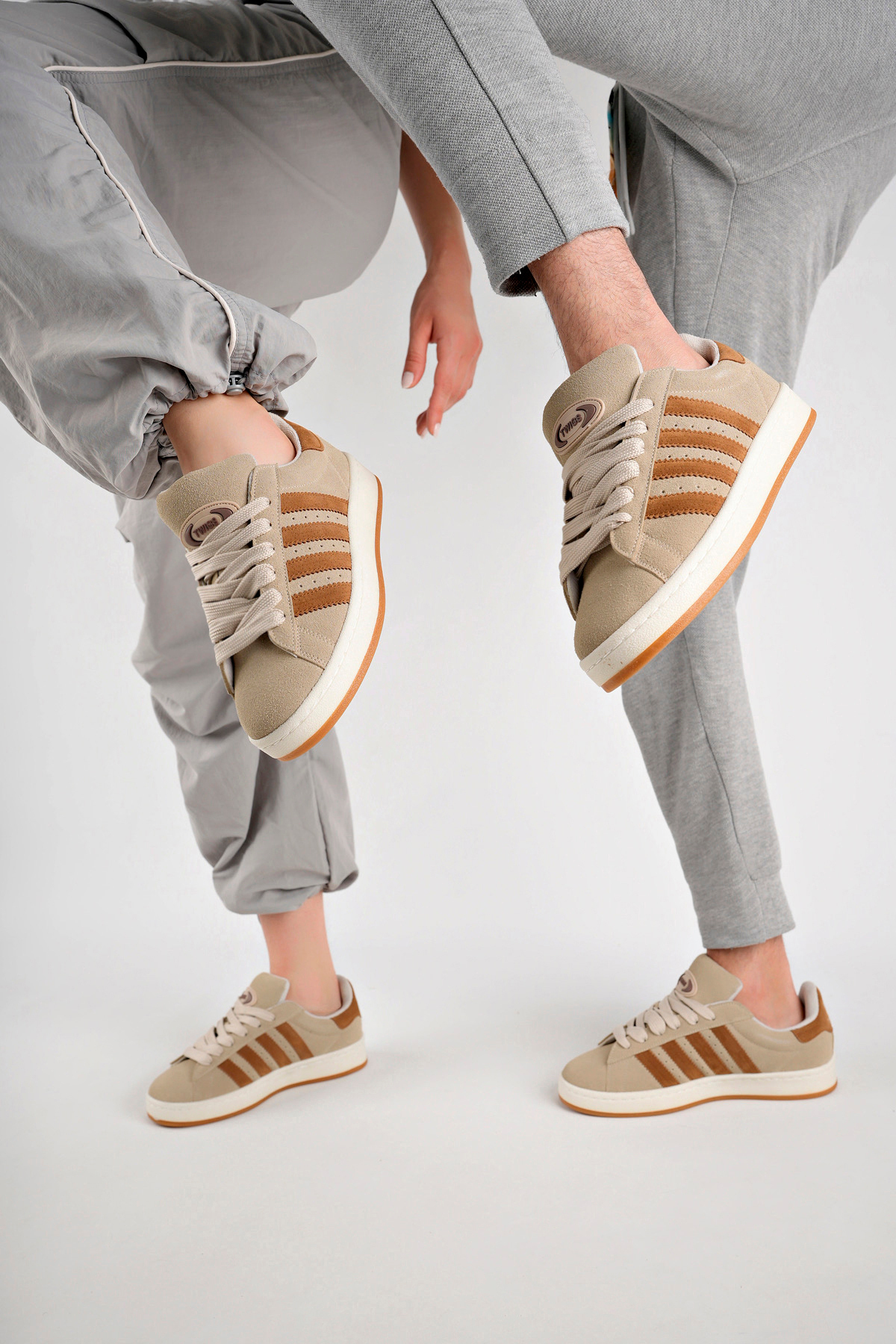 Freemax Spor Sneaker Ayakkabı Bej Kahve görsel 6