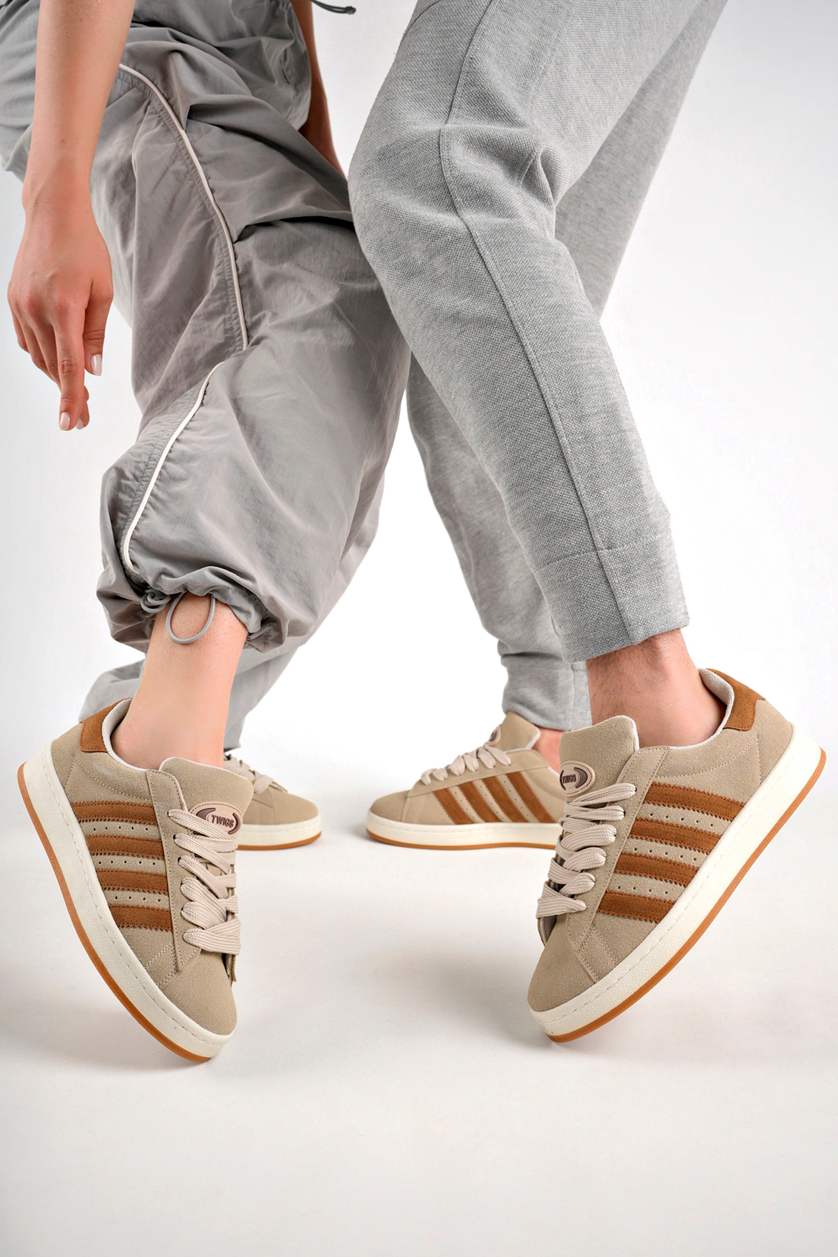 Freemax Spor Sneaker Ayakkabı Bej Kahve