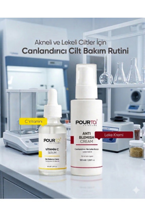 Pour Toi Leke Karşıtı Ve Canlandırıcı Bakım Seti – C Vitamini Serum Ve Anti B...
