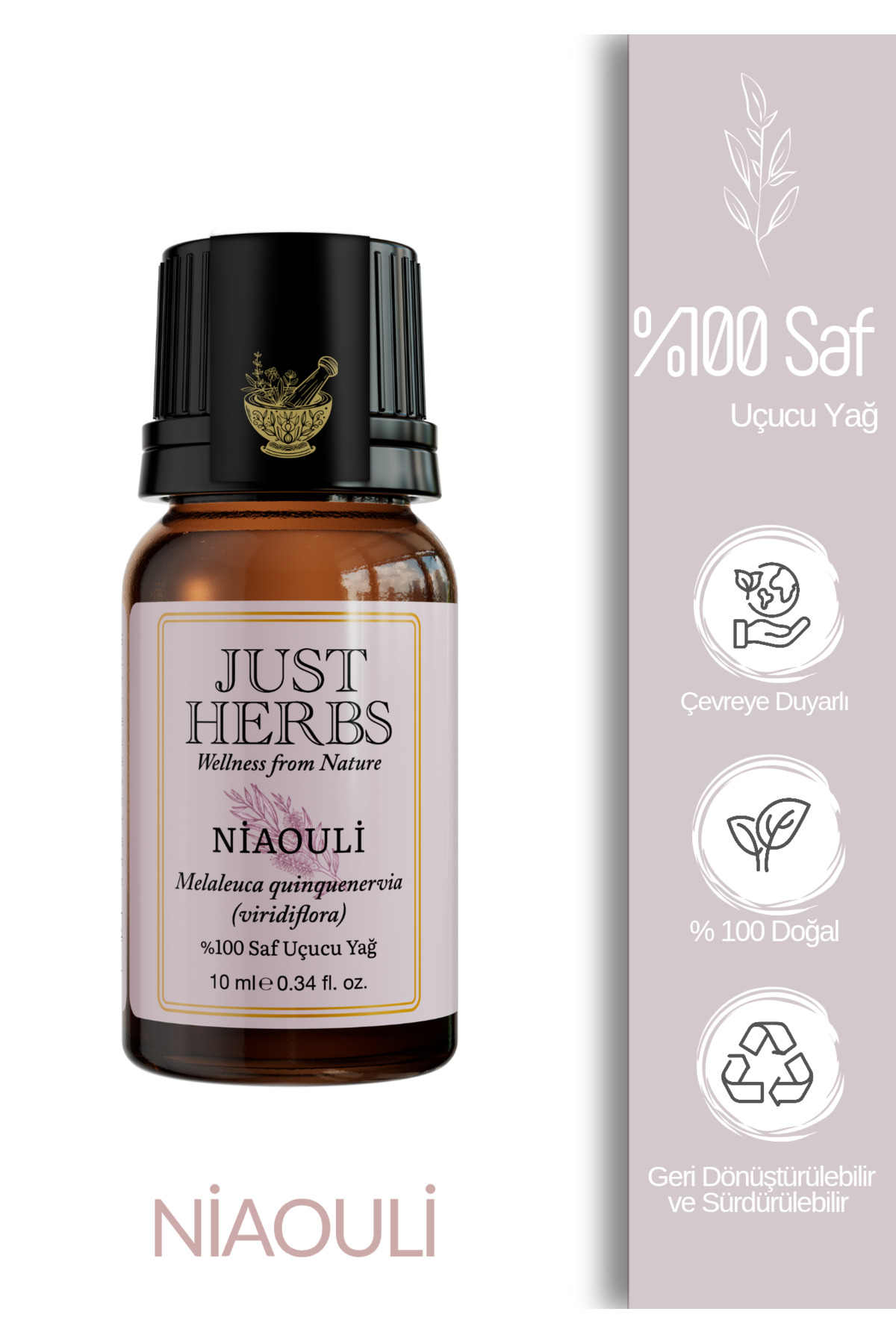 Just Herbs Niaouli Yağı 10 ml %100 Saf Ve Doğal Melaleuca