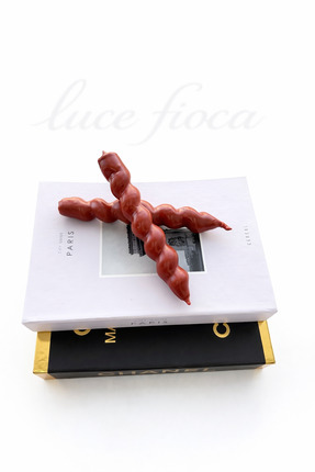 luce fioca 2 Adet Kiremit Burgu Dekoratif Spiral Şamdan Mum