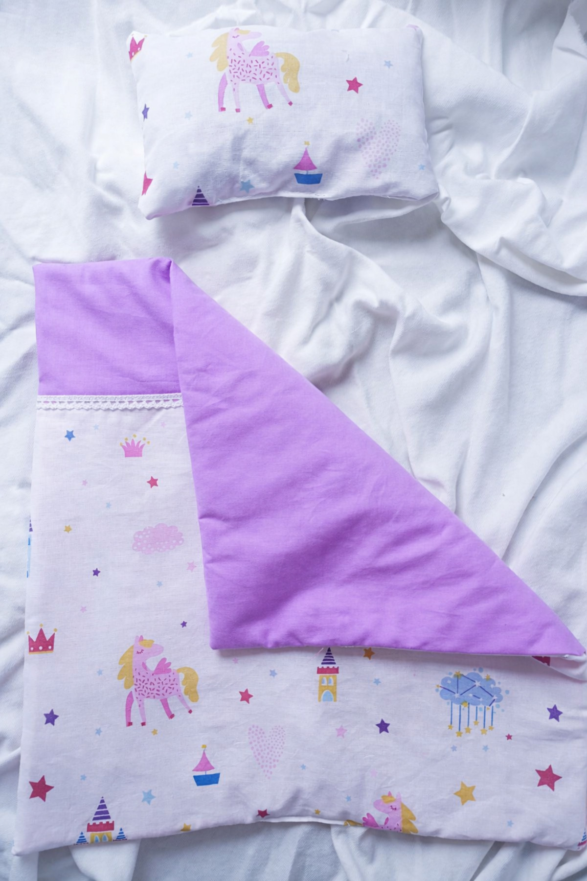 SİYO Oyuncak Bebek Yastık Yorgan Seti,evcilik Oyuncağı ,montessori Oyuncak fotoğrafı 2 (önizleme)