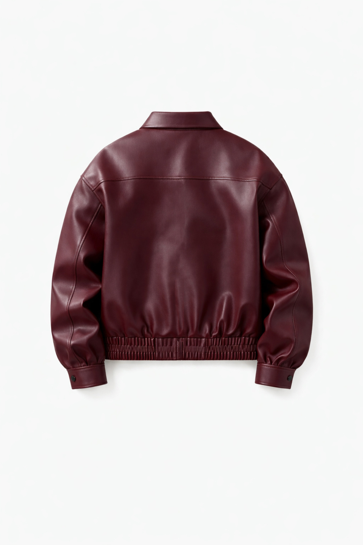 çerme  Oversize Unisex Vintage Deri Ceket - Görsel 2