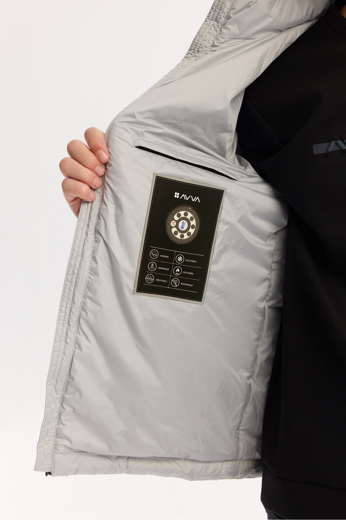 Avva  Erkek Gri Su İtici Rüzgar Geçirmez Şişme Regular Fit Mont B006082 - Görsel 7