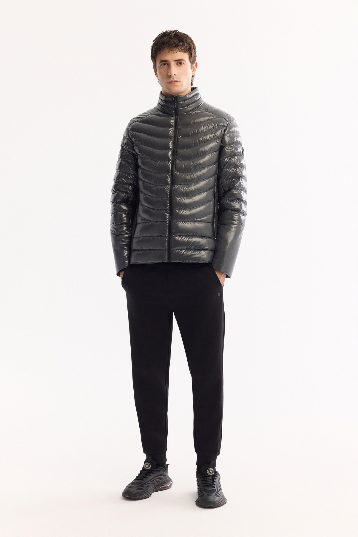 Avva  Erkek Antrasit Kaz Tüyü Su İtici Rüzgar Geçirmez Kumaş Dik Yaka Şişme Comfort Fit Mont B006015 - Görsel 7