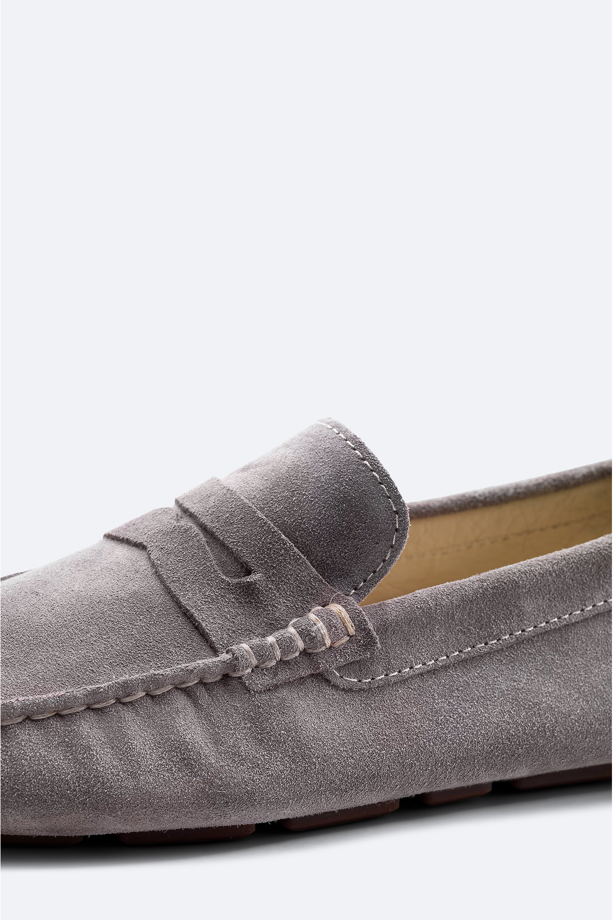 Avva  Erkek Vizon %100 Süet Hafif Loafer Ayakkabı B008001 - Görsel 3
