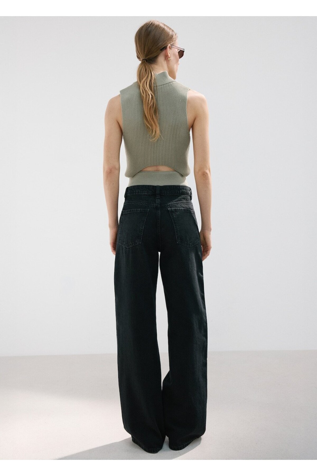 MANGO  Danila wide leg yüksek belli jean - Görsel 4