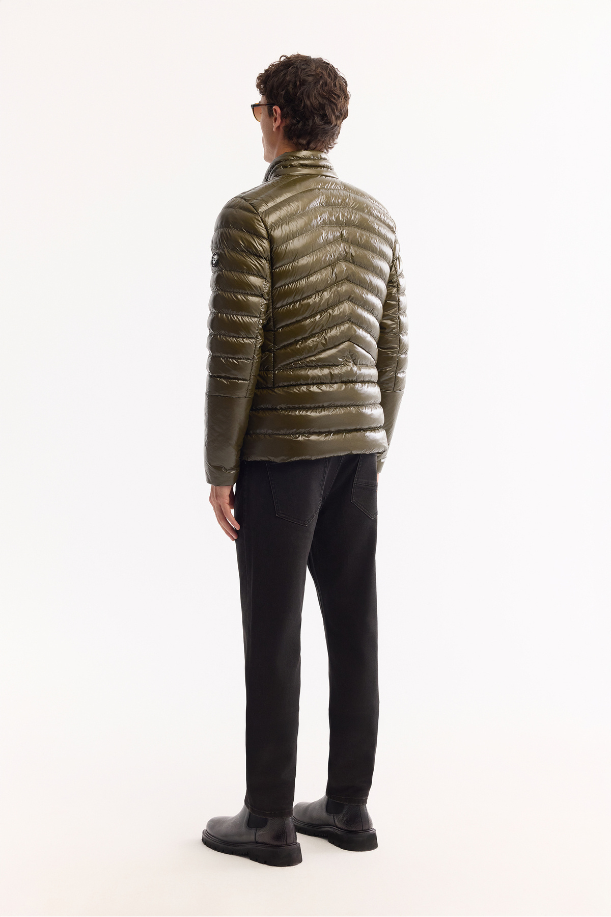 Avva  Erkek Haki Kaz Tüyü Su İtici Rüzgar Geçirmez Kumaş Dik Yaka Şişme Comfort Fit Mont B006015 - Görsel 4