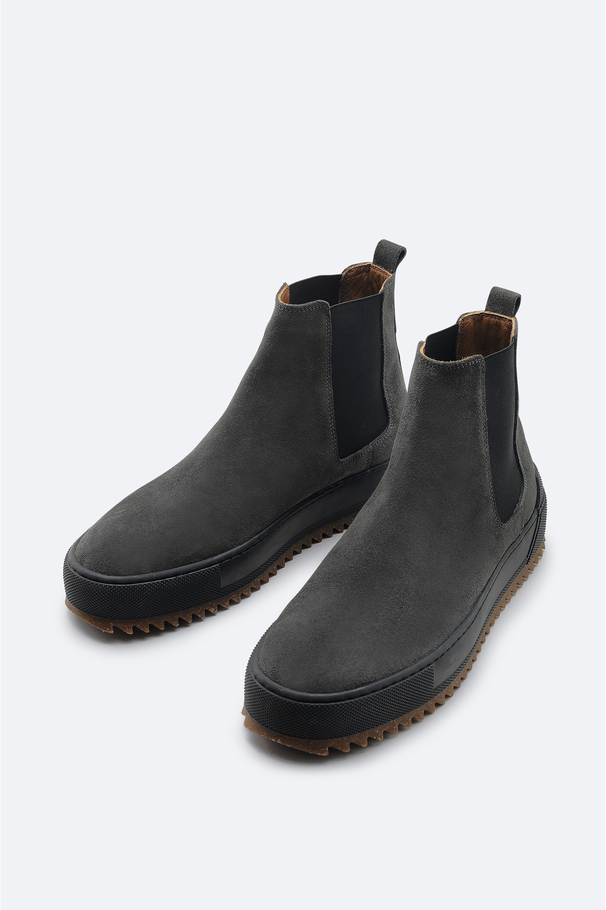 Avva  Erkek Antrasit %100 Süet Esnek Taban Hafif Chelsea Bot B008009 - Görsel 2