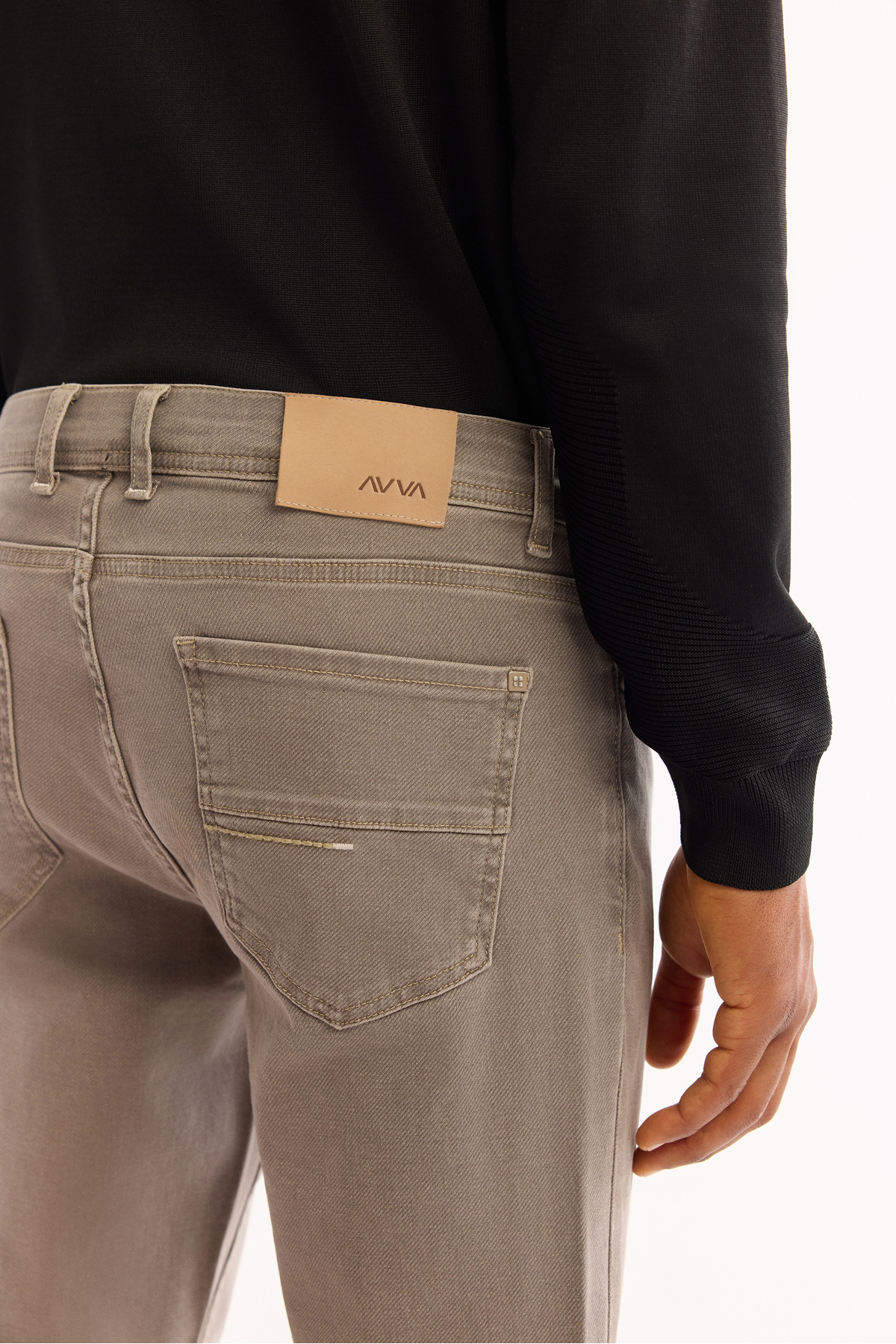 Avva  Erkek Vizon Eskitme Yıkamalı Esnek Berlin Slim Fit Jean Pantolon B003524 - Görsel 5