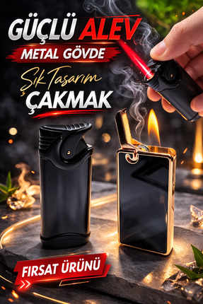 DoğanÇakmak Çakmak 2 li set metal rüzgar cakmak.metal mum Alevi Soft Flame ça...