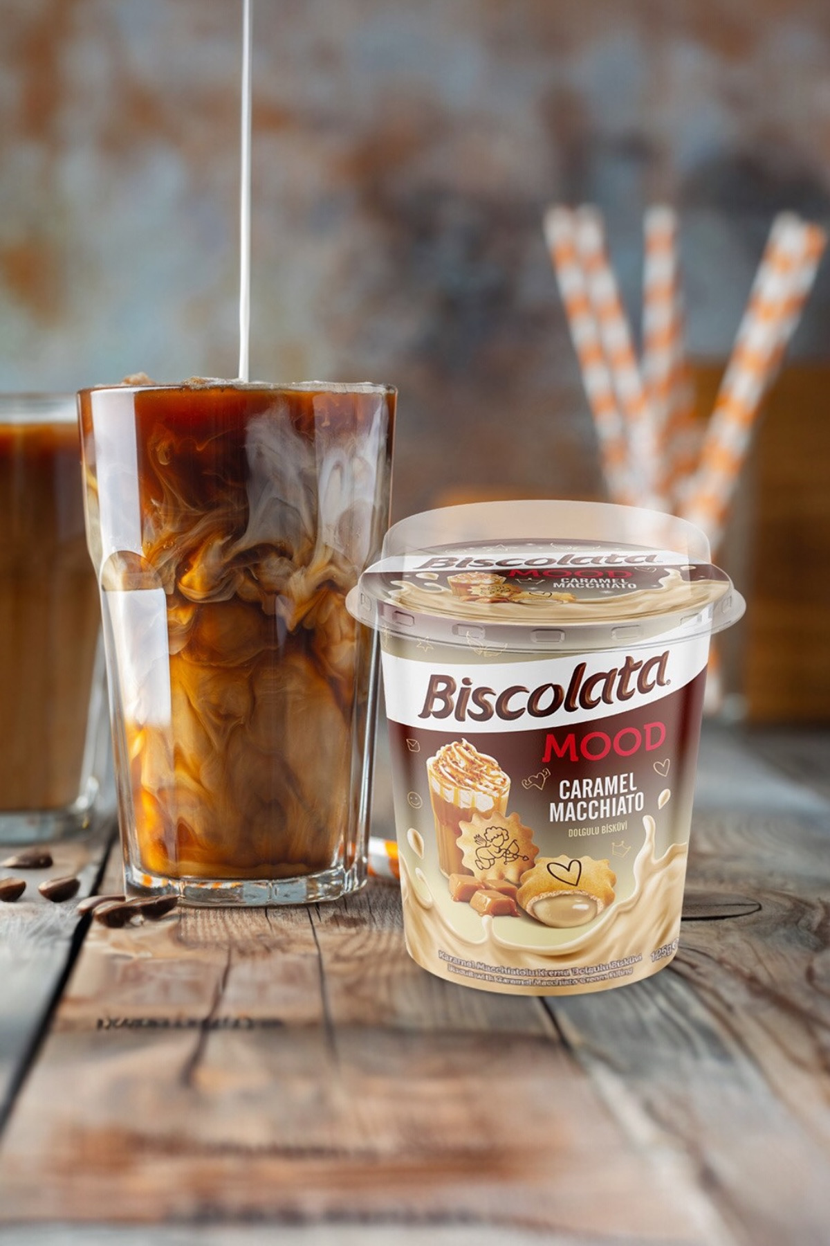 chocolate mint leopard style★accessory★ Biscolata Mood Karamel Macchiatolu Krema Dolgulu Bisküvi 125 Gr